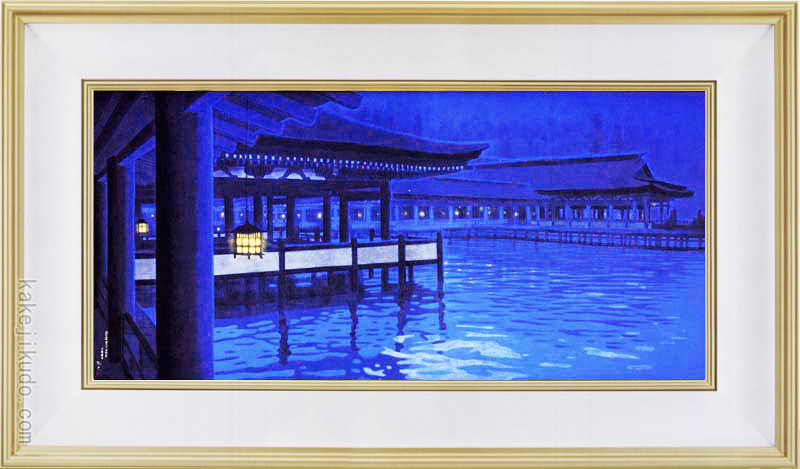 平山郁夫『パルミラ遺跡を行く・夜』大塚巧藝新社 岩絵具方式工芸画