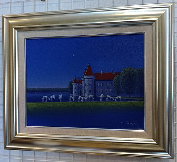 楽天市場】松浦敬文 「 水辺の城 」 油絵 ・ 油彩画 F6 ( 6号 ) : 内田画廊