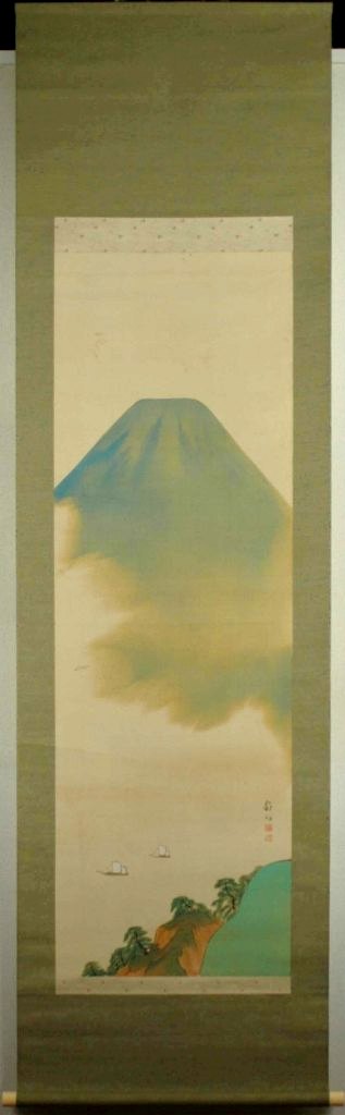 楽天市場】国井幸雪 「 武者 」 掛軸 ( 尺八立) : 内田画廊