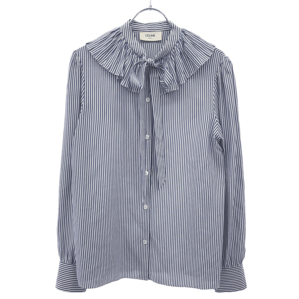 楽天市場】【セリーヌ】Celine シルク ボウタイ フリル パフスリーブ