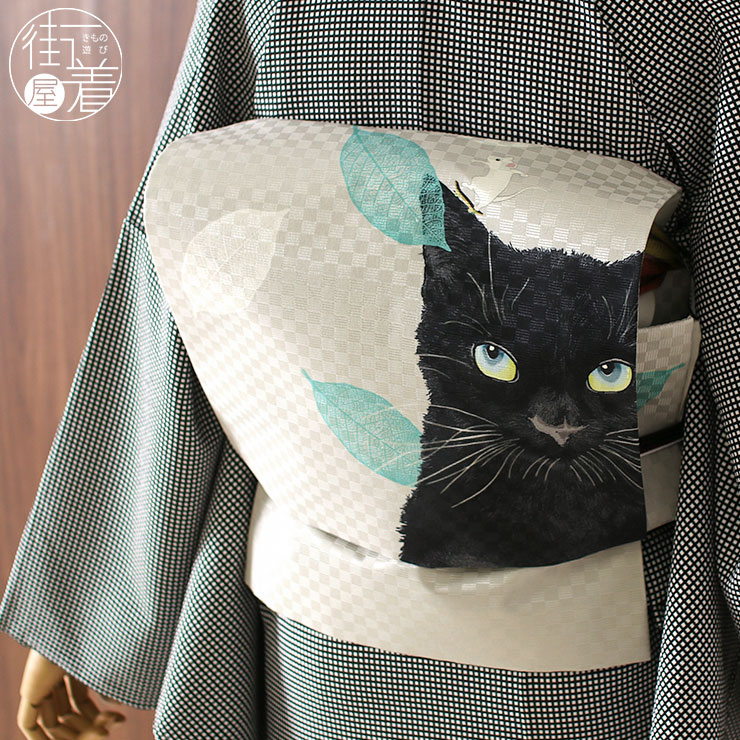 楽天市場】＼WeekendSale開催中!／京袋帯 正絹 染 不機嫌物語（グレー