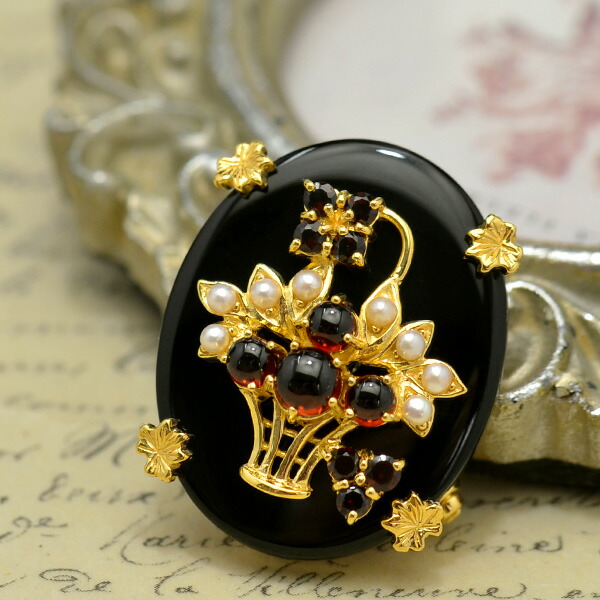 楽天市場】碌山 ガーネット＆オパールブローチペンダント ゴージャスな