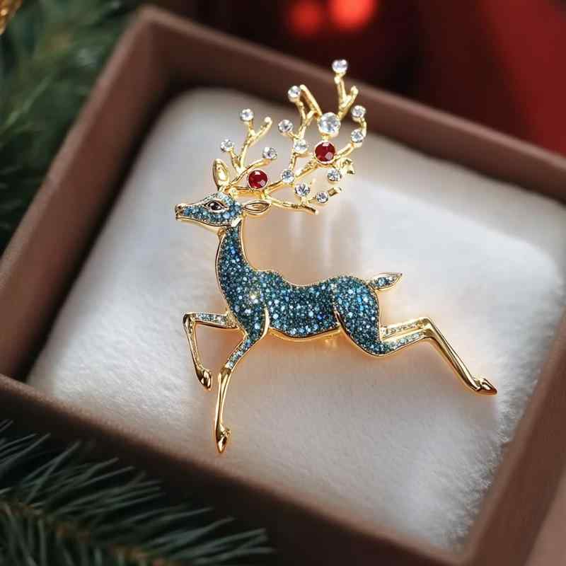 楽天市場】ブローチ レディース 女性用 ジルコニア トナカイ