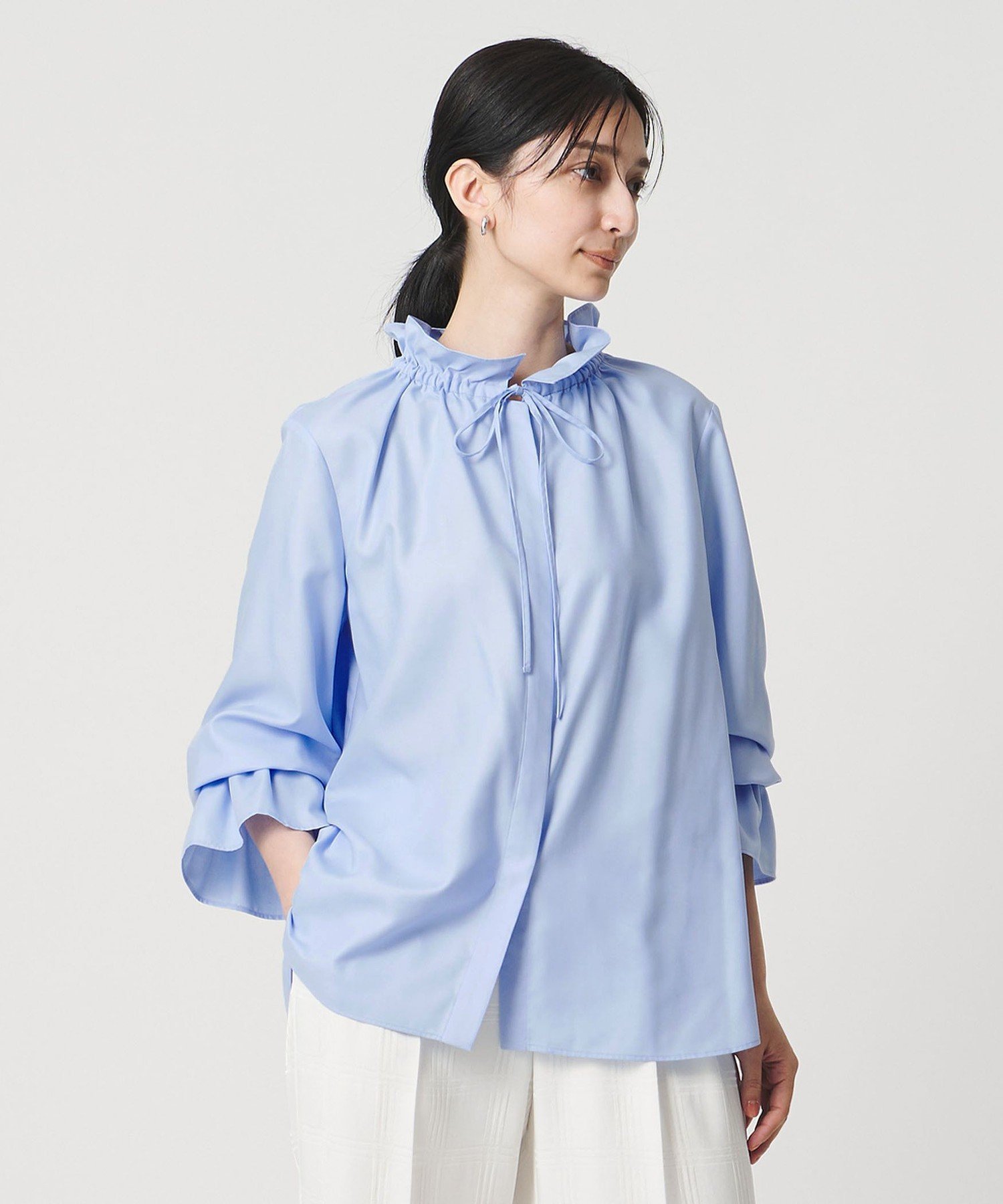 UNITED ARROWS フリルカラー フレアスリーブ ブラウス ユナイテッド