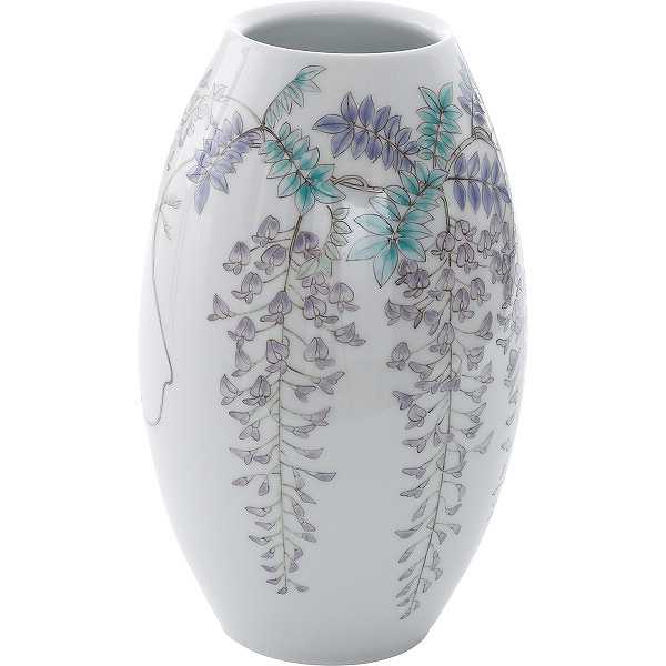 楽天市場】有田焼 華山萬右衛門窯 胴角花瓶(山水文様)【美術品】【花器