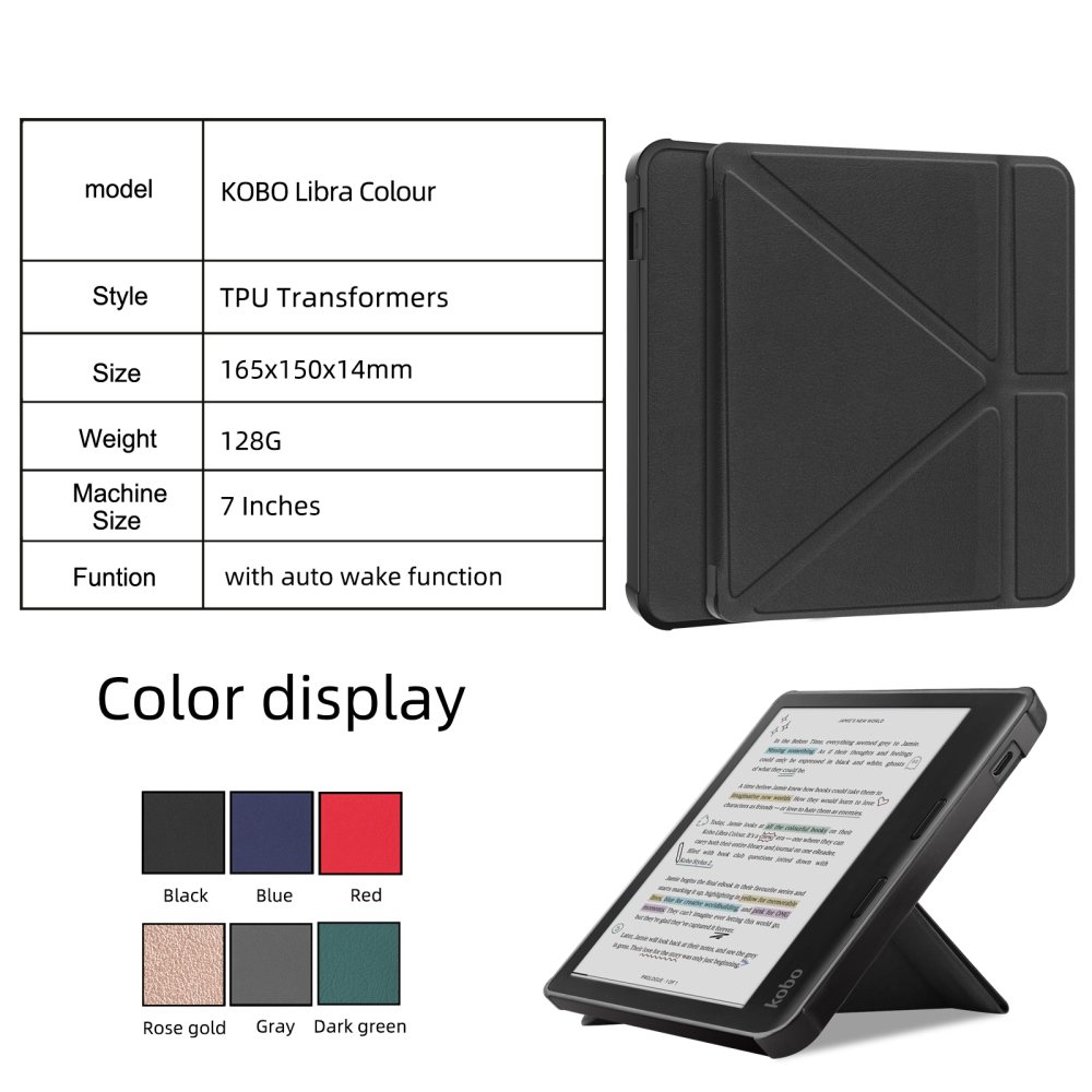 楽天市場】楽天Kobo Libra Colour 7インチ ケース カバー 高級PUレザー