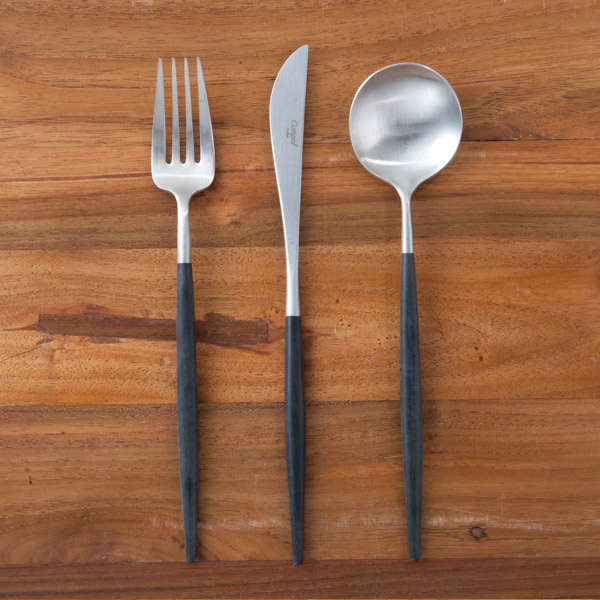 楽天市場】□クチポール ゴア・ブルー シルバー ディナーセット 3PCS