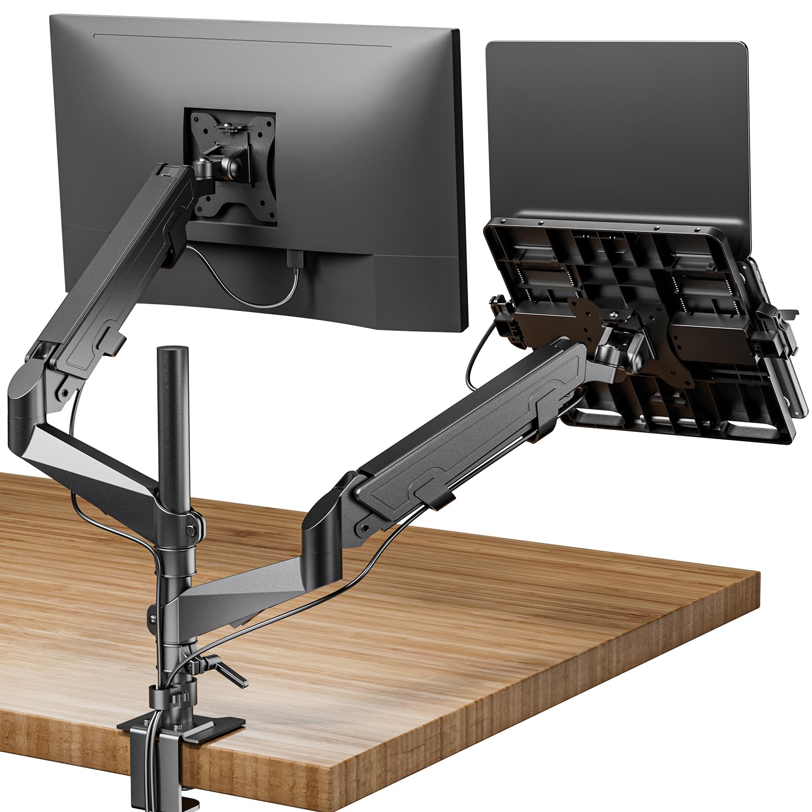 楽天市場】工匠藤井 デュアル ノートパソコン/モニターアーム モニター