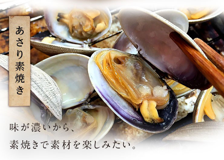 北海道 厚岸産 ごろっと殻付あさり 1.0kg(あさりえもん)