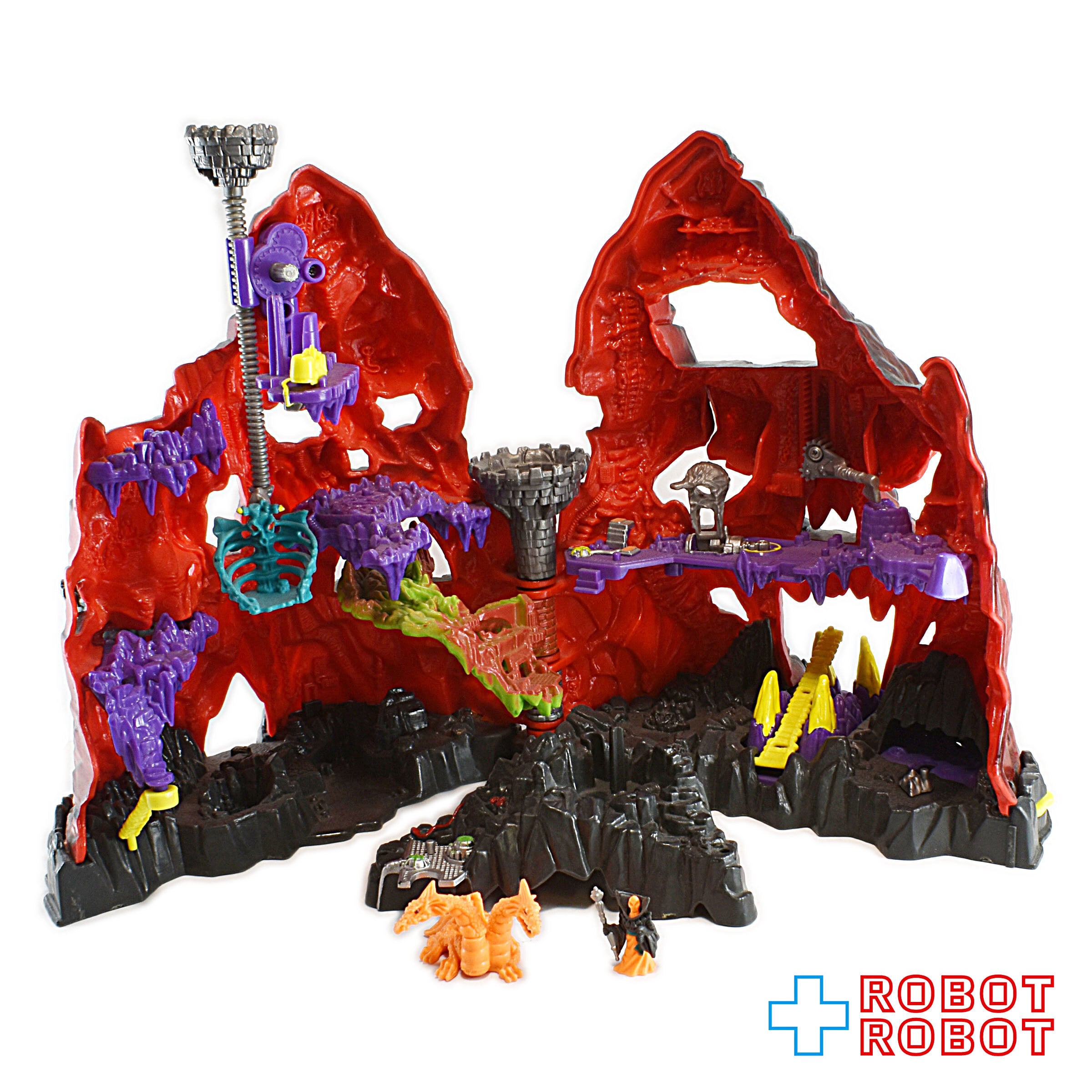 マイティマックス スカルマウンテン 火山プレイセット アクション