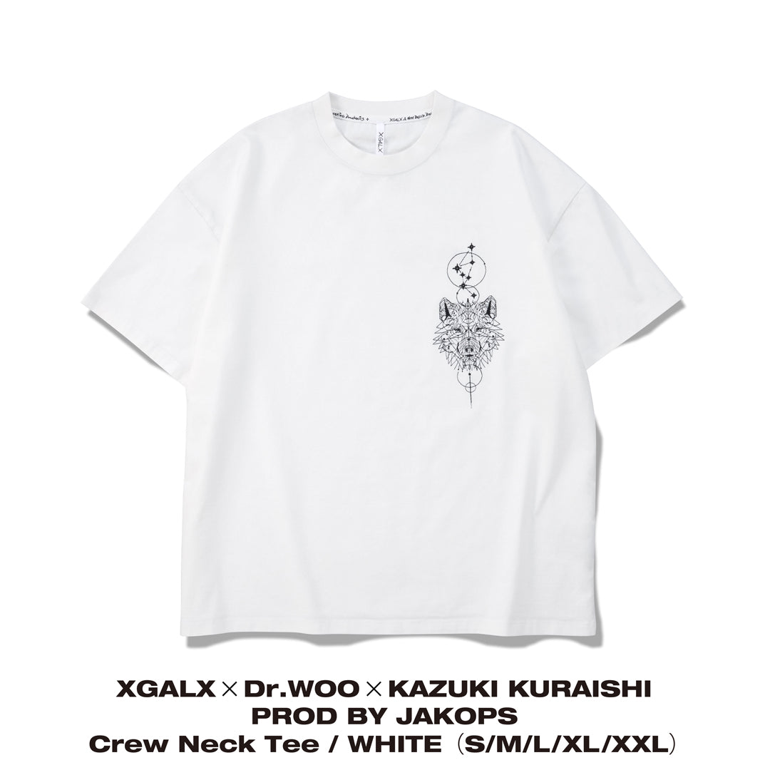 XGALX×Dr.WOO×KAZUKI KURAISHI PROD BY JAKOPS Crew Neck Tee / WHITE