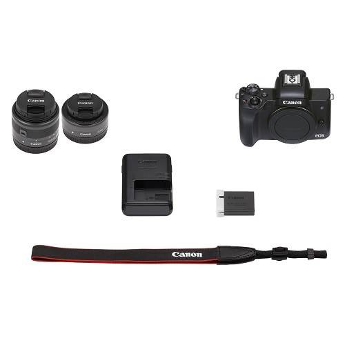 キヤノン EOS Kiss M2 ダブルレンズキット ブラック | ミラーレス一眼