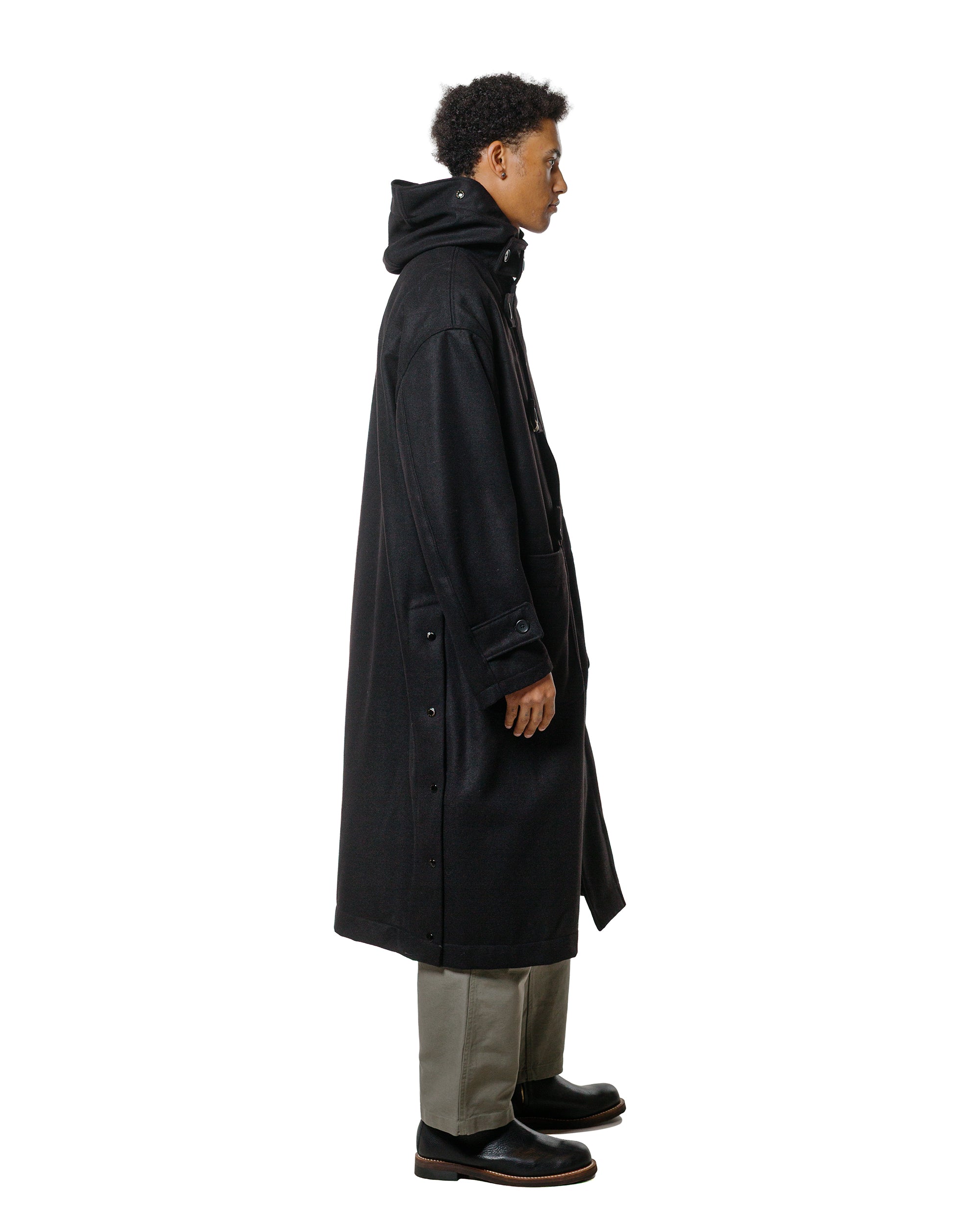 Engineered Garments Duffle Coat Black 24oz Wool Melton
