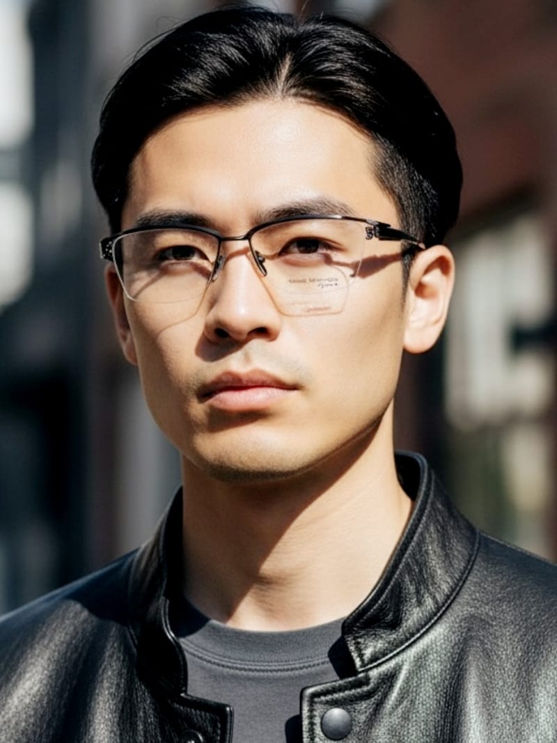 Masaki 松島正樹TYPE S 系列大臉商務斯文純鈦方形半框眼鏡架MFT-5095