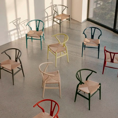 CH24 Yチェア ビーチ材/バーリー (ソフト塗装)/ナチュラルペーパー