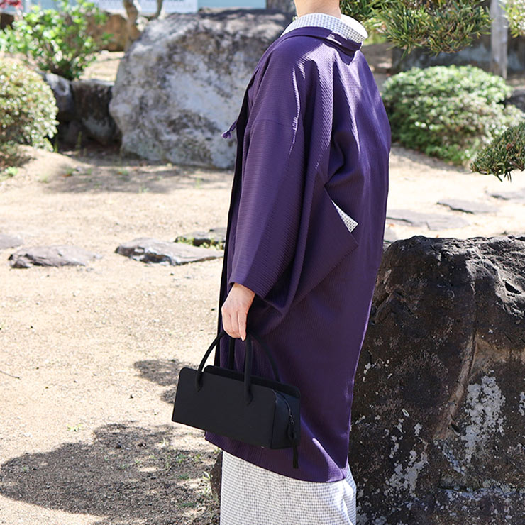 日本製 和装 茶席 利休バッグ インナーカラー 横型 ボストン型 お茶会