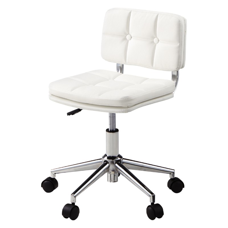 東谷 デスクチェア おしゃれ 白 黒 レザー キャスター コンパクト 回転