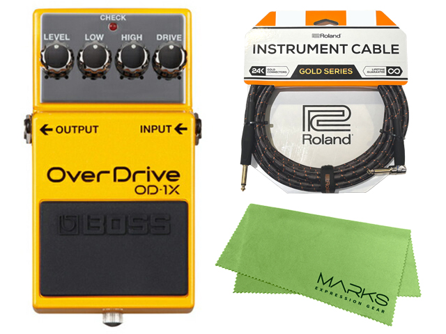 BOSS（ボス） BOSS Overdrive OD-1X + Roland ケーブル セット