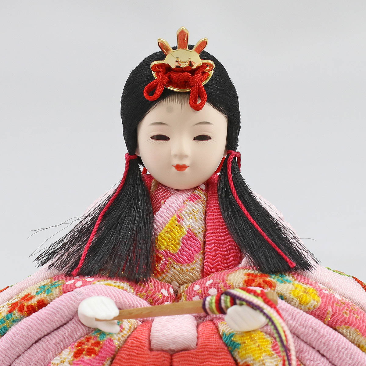 雛人形 木目込み飾り 久月作 ほのか 小春雛 薄紫色 親王飾り 高級木材