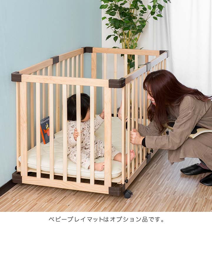 RiZKiZ 1年保証 ベビーベッド キャスター ストッパー付 ハイタイプ 高