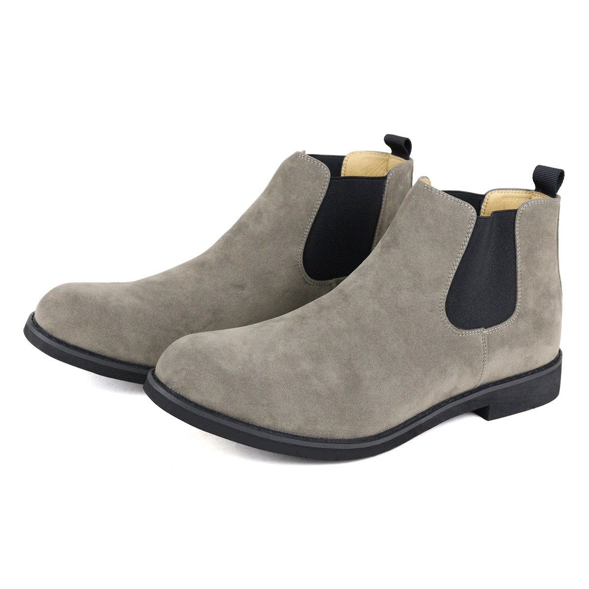 AAA+（サンエープラス） ブーツ メンズ ショート 黒 スエード