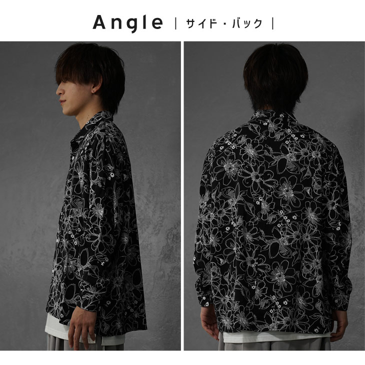 MinoriTY（マイノリティ） シャツ メンズ 総柄 花柄 長袖シャツ メンズ