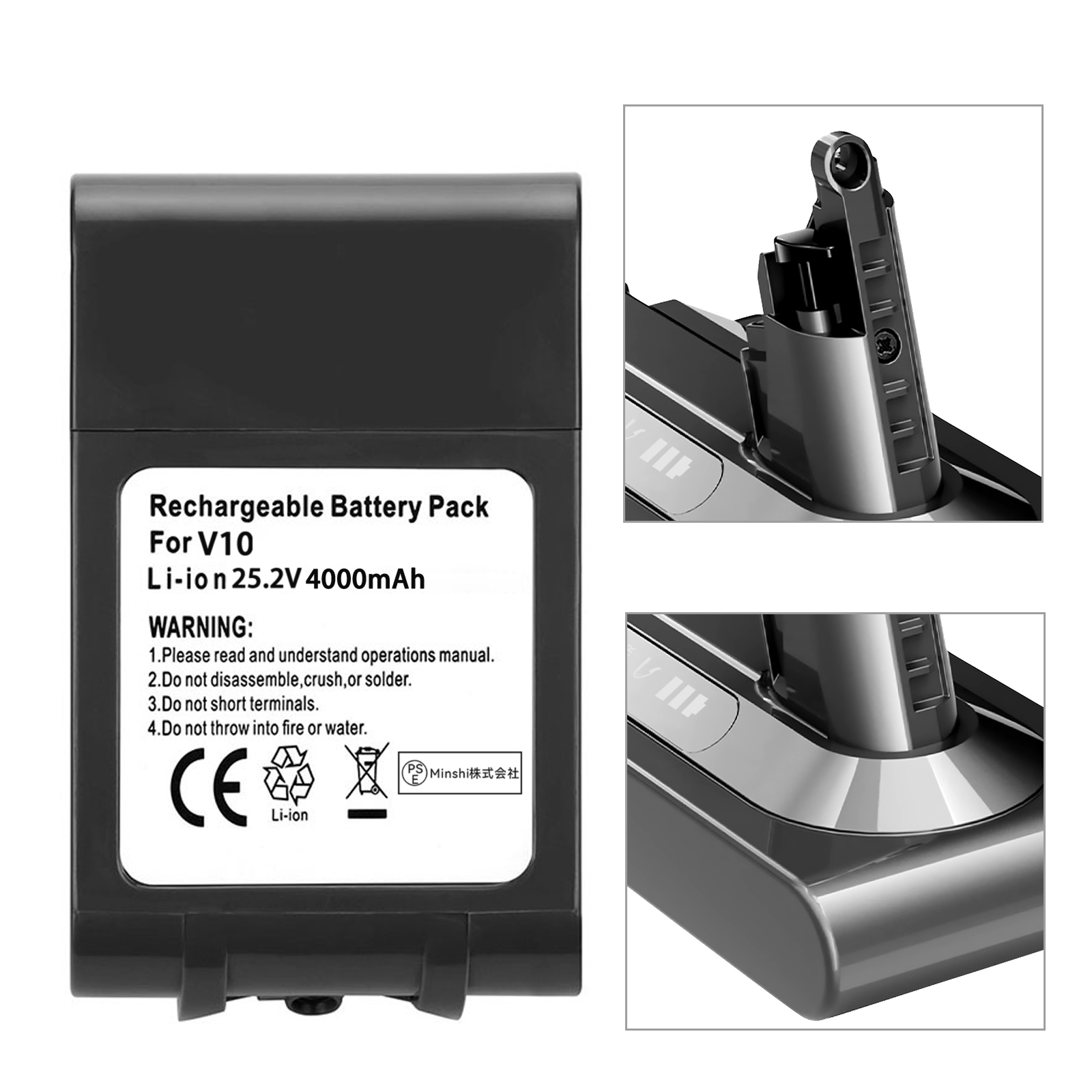 Dyson（ダイソン） Dyson V10 SV12 バッテリー 互換 交換用 壁掛け