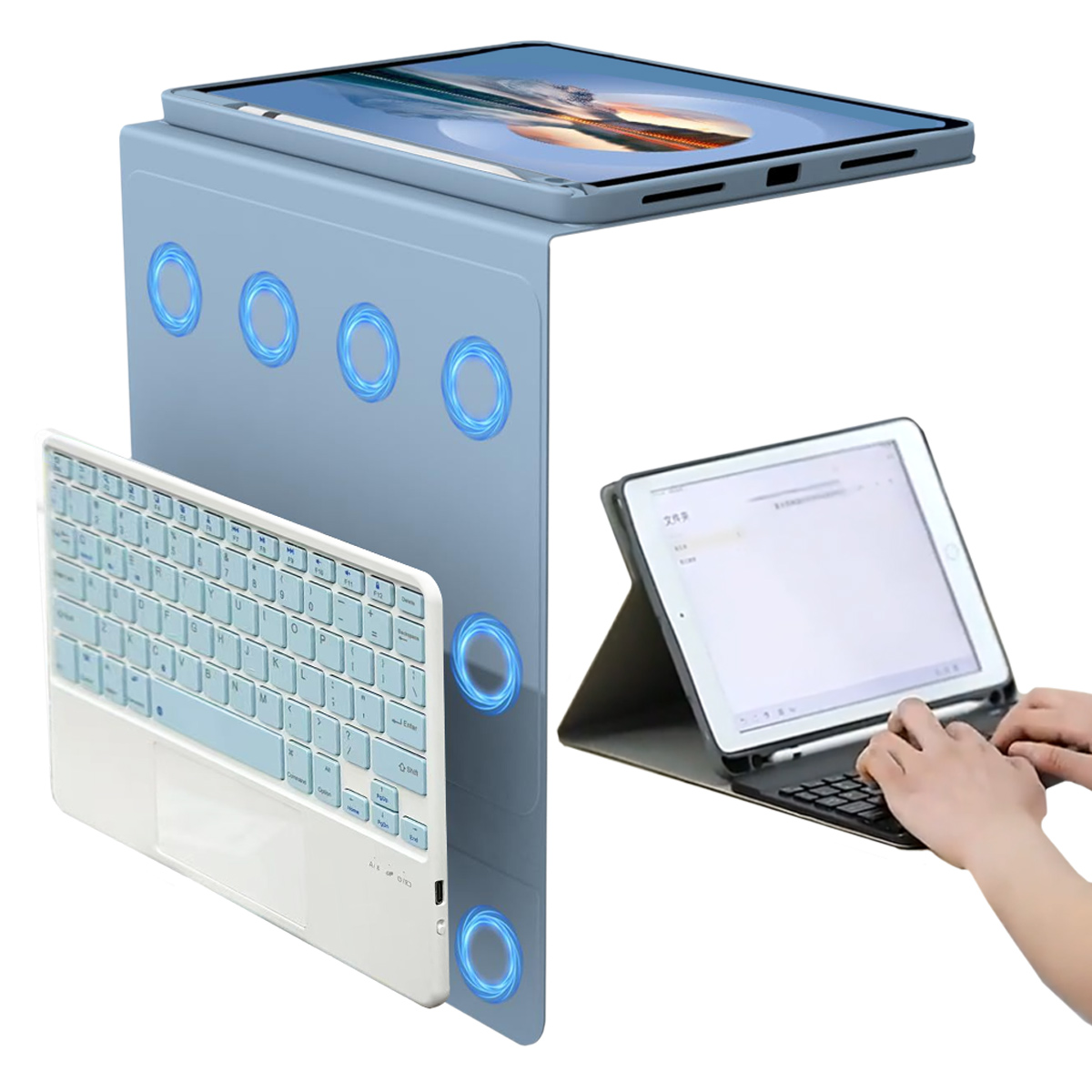 iPad キーボード ケース タッチパッド タッチペン収納 10.2 10.5 10.9