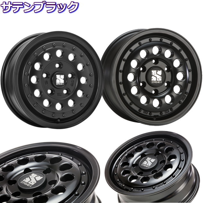 MLJ 16インチ 5穴 114.3/100 6.5J XTREME-J RUGGED サテンブラックor