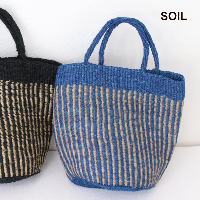 SOIL（ソイル） ストライプサイザルバッグ ANSL2501 鞄 かご ハンド