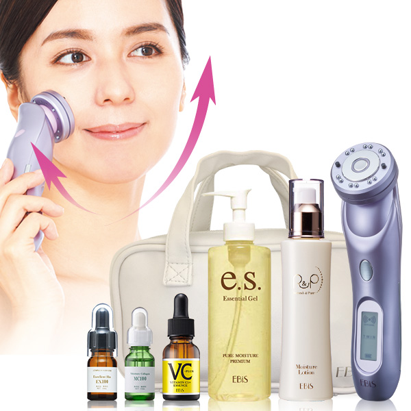 EBiS 美顔器 超音波 リフト 毛穴 アップ 効果 イオン導入 RF 高周波