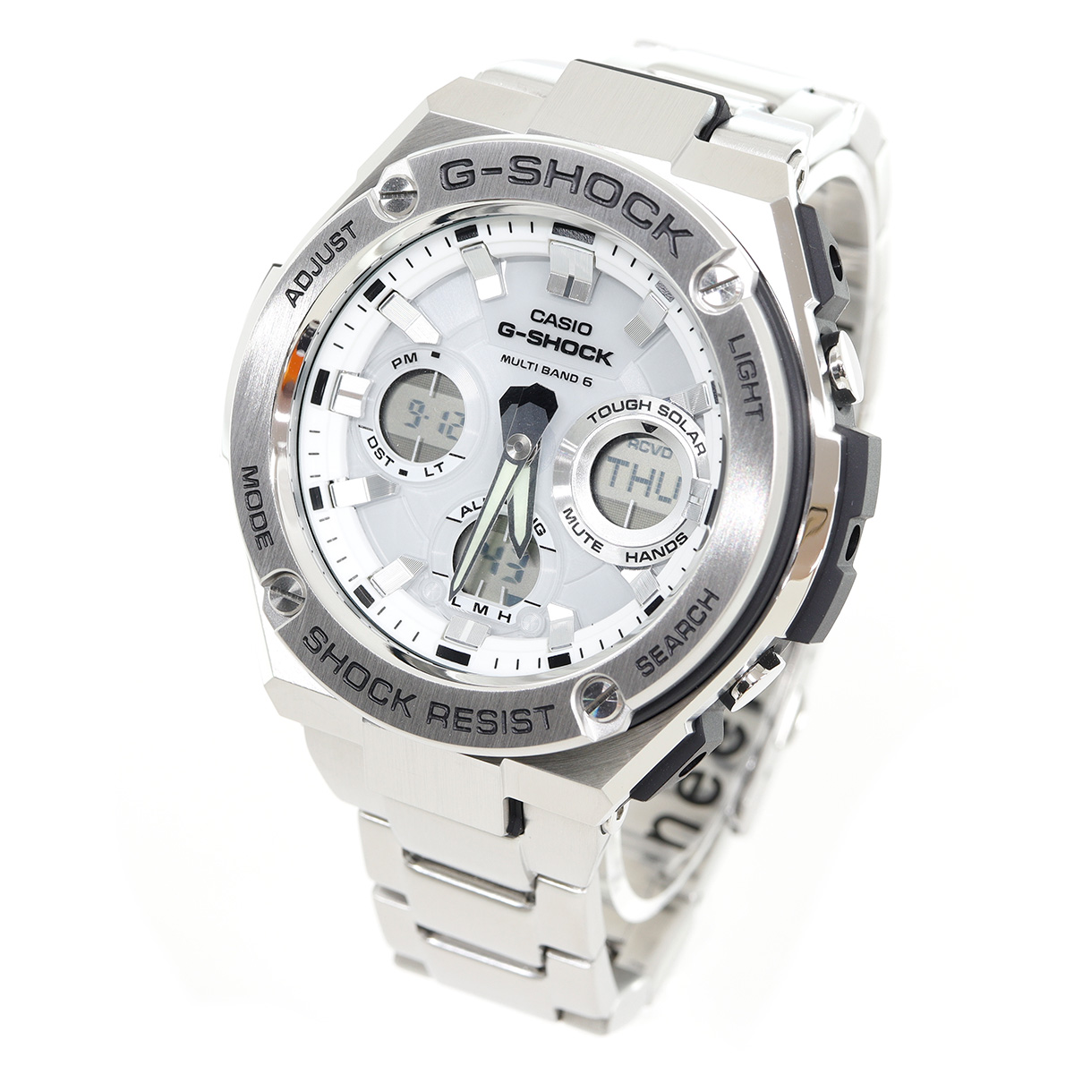 G-SHOCK Gショック Gスチール G-STEEL 電波ソーラー 腕時計 メンズ 白