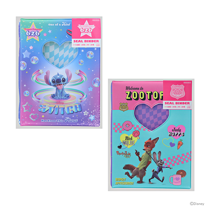 Disney（ディズニー） シール手帳 Y2K スティッチ/ズートピア柄 [M便 1
