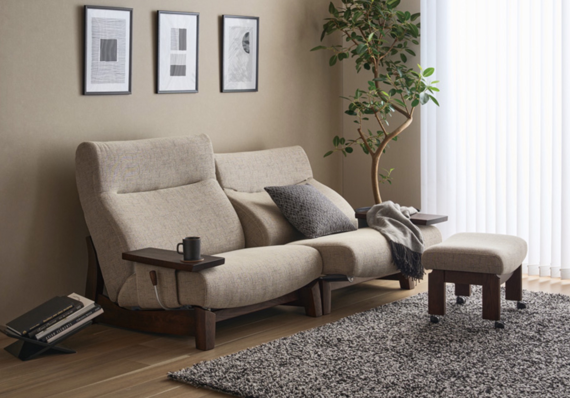 カリモク家具（KARIMOKU FURNITURE） カリモク 右肘＆左肘椅子ロング