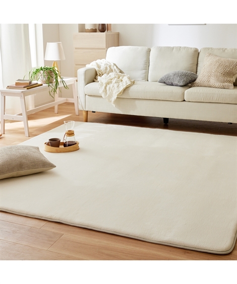 ニッセン（nissen） ラグ カラー ボアラグ 無地 185×185cm 5mm×130cm