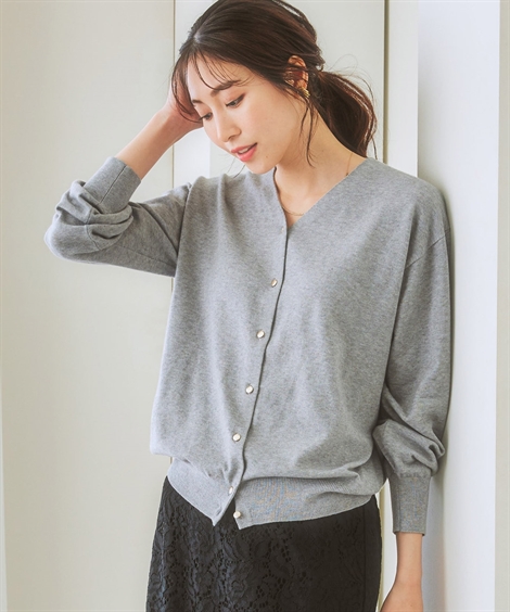 ニッセン（nissen） カーディガン レディース 毛玉になりにくい V
