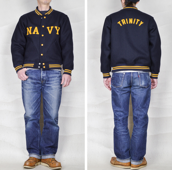 WAREHOUSE（ウエアハウス） スタジャン 50'S NAVY VERSITY JKT 2240