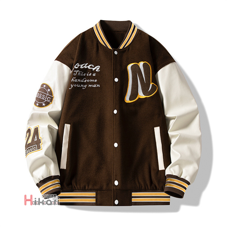 スポーツウェア スタジャン メンズ 秋冬 アウター メルトン ワッペン