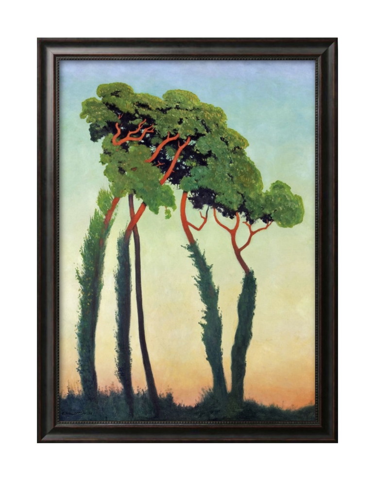 ポスター 1194フェリックス・ヴァロットン 木のある風景 絵画