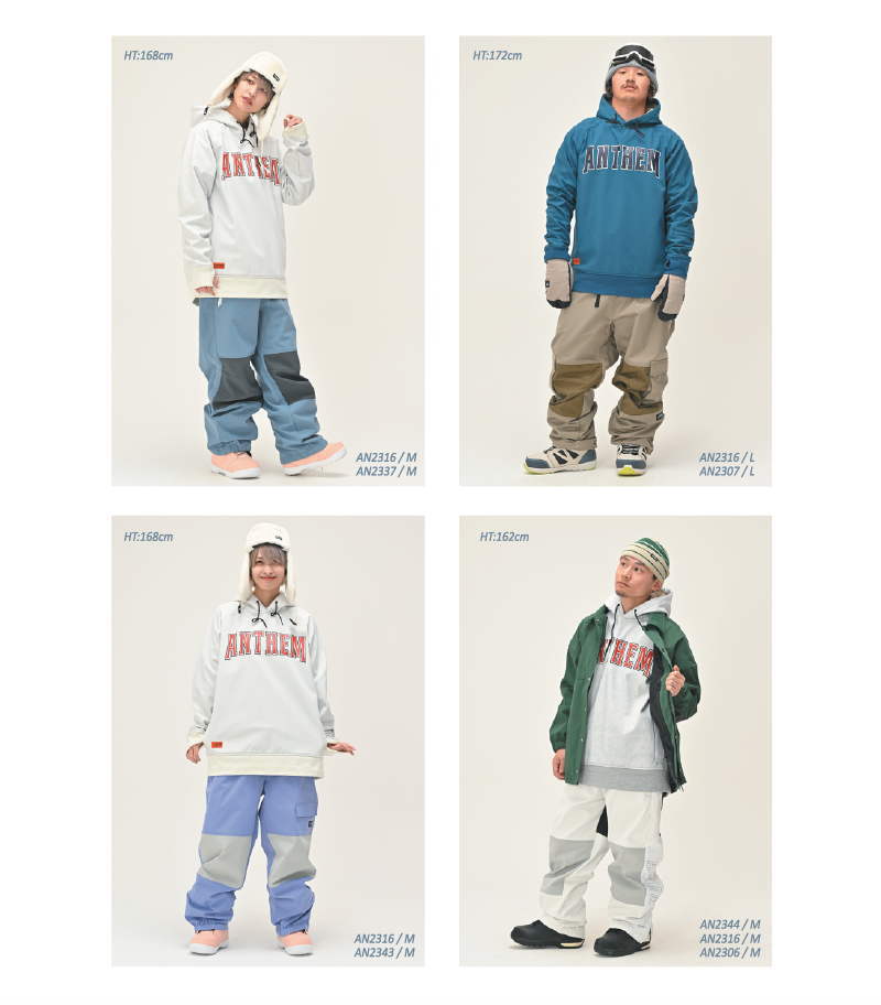 ○ 23-24 ANTHEM LOGO HOODIE NILE BLUE AN2316 アンセム スノボウェア