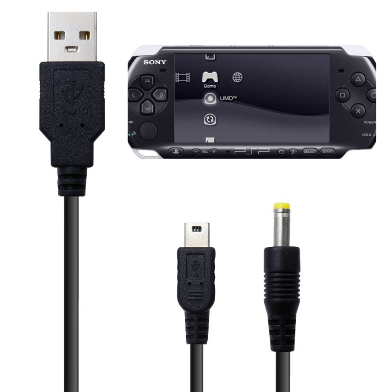 PSP 1000/2000/3000全機種対応 2in1 USB充電通信ケーブル : NETの穴場