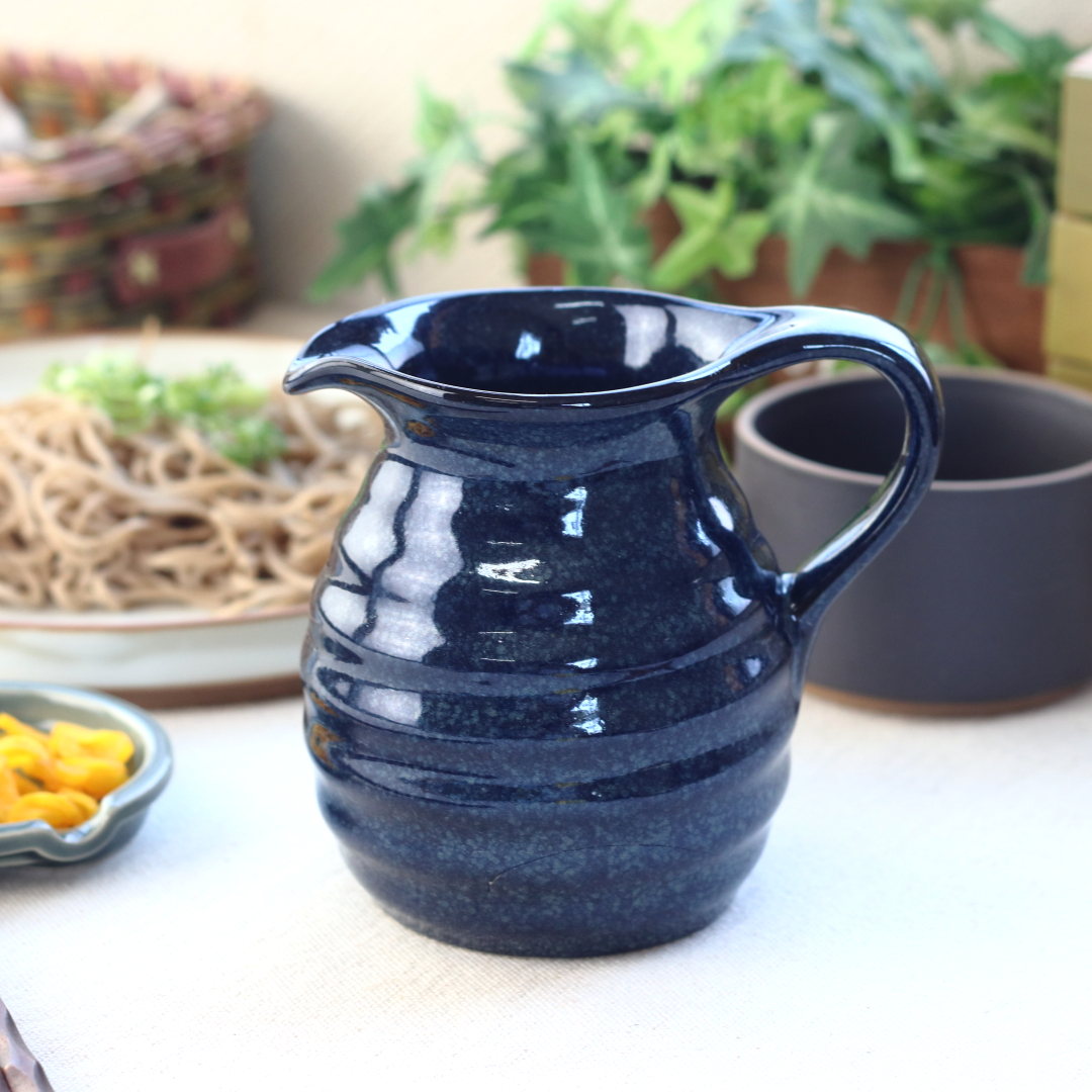 瀬戸焼手付き徳利 窯変紺 日本製 瀬戸焼 とっくり 熱燗 冷酒 お酒
