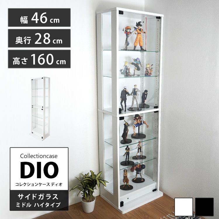 地球家具 コレクションラック DIO 側面ガラスタイプ ディオ 本体 幅