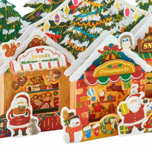 メロディ JXPM14-4 クリスマスカード 立体 CHRISTMAS グリーティング