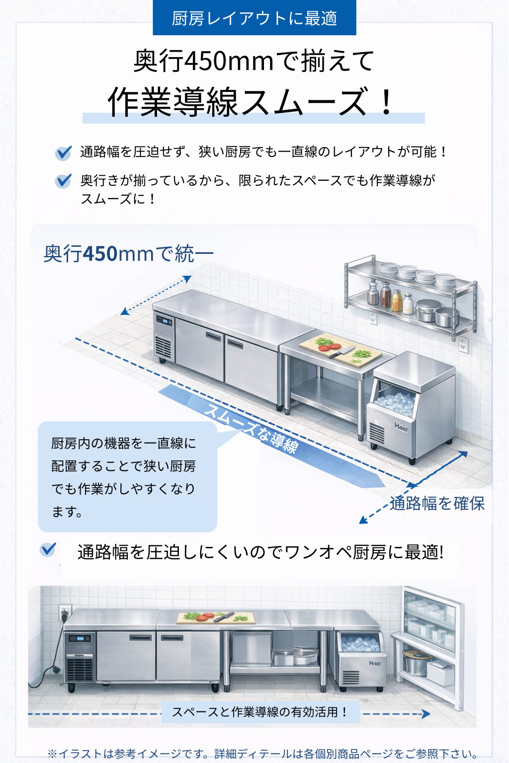 ホシザキ（HOSHIZAKI） 業務用 冷蔵コールドテーブル（ノンピラー