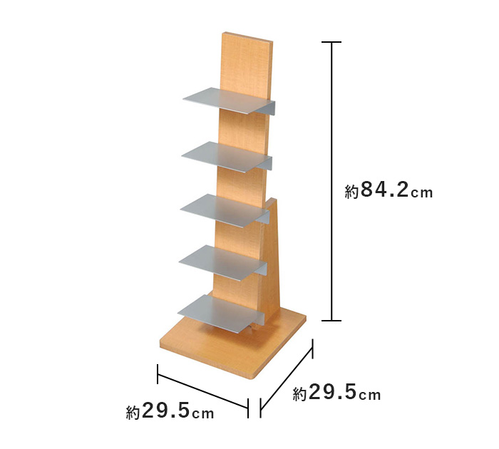 オークス ブックタワーロータイプ ナチュラル L54NA : cocoatta - 通販