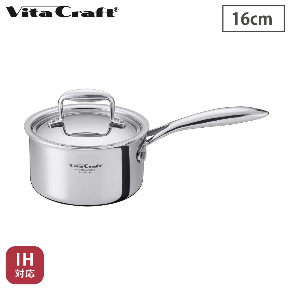 ビタクラフト Nシリーズ 片手鍋 16cm ガス火 IH対応 No.7141 無水調理