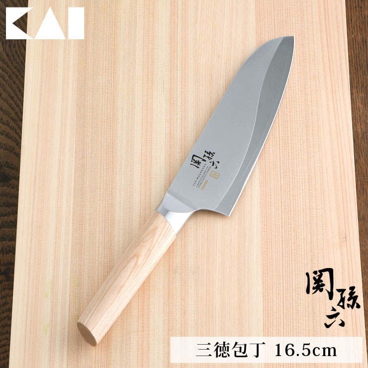 関孫六 10000CL 三徳包丁 165mm AE5254 貝印 kai 包丁 ステンレス 木製
