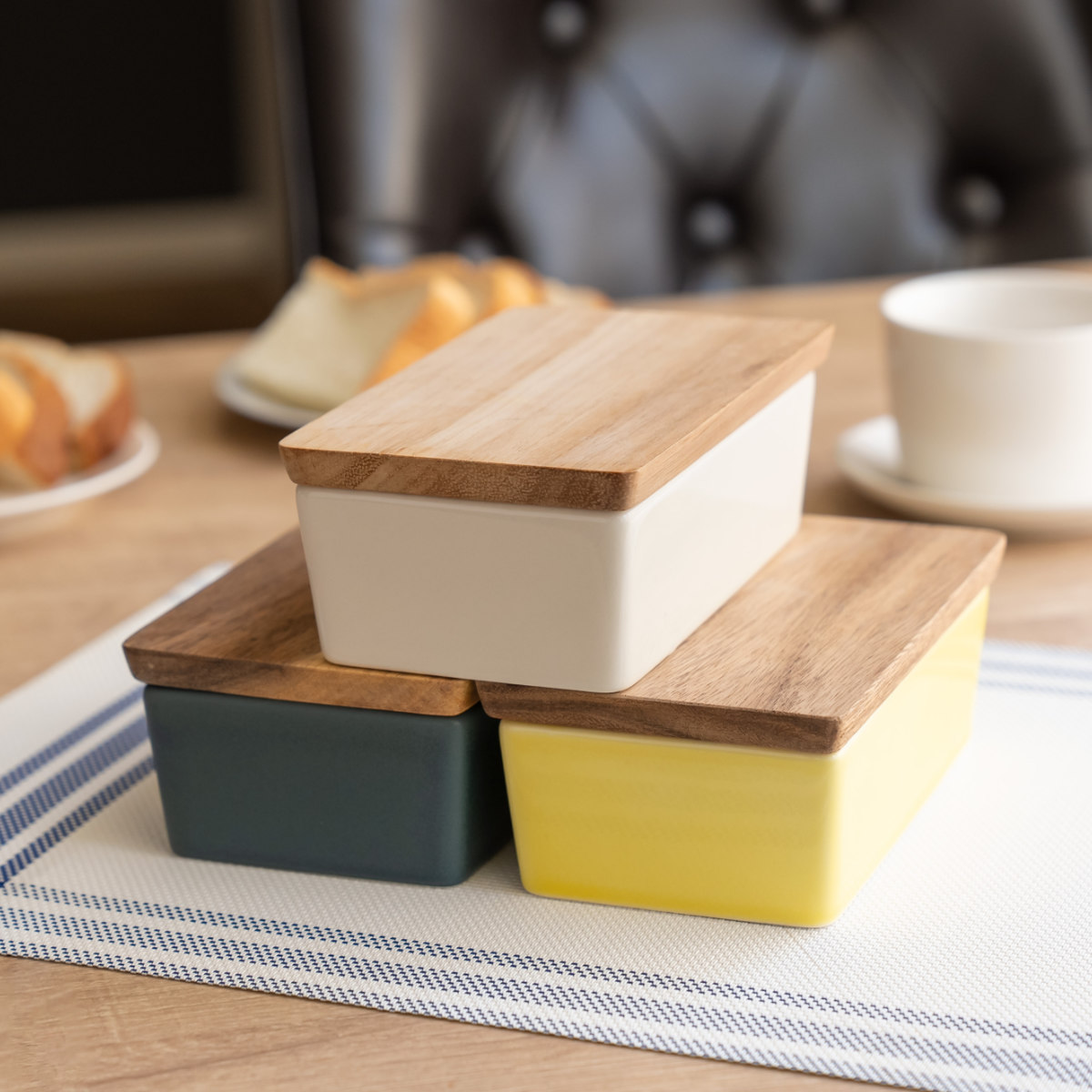 バターケース 木の道具店 （ 陶器 食洗機対応 電子レンジ対応 オーブン