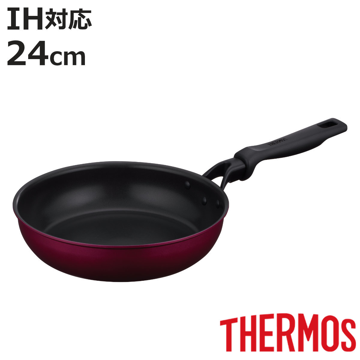 THERMOS（サーモス） フライパン 24cm IH対応 深型 PFOAフリー デュラ